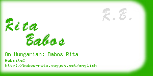 rita babos business card